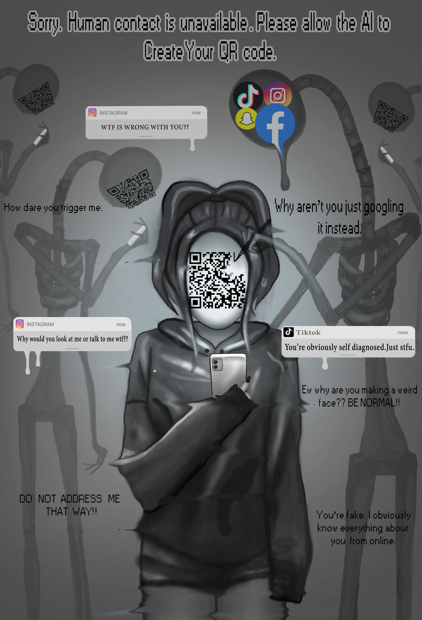 Cyber Drones (Cyberbullying piece)