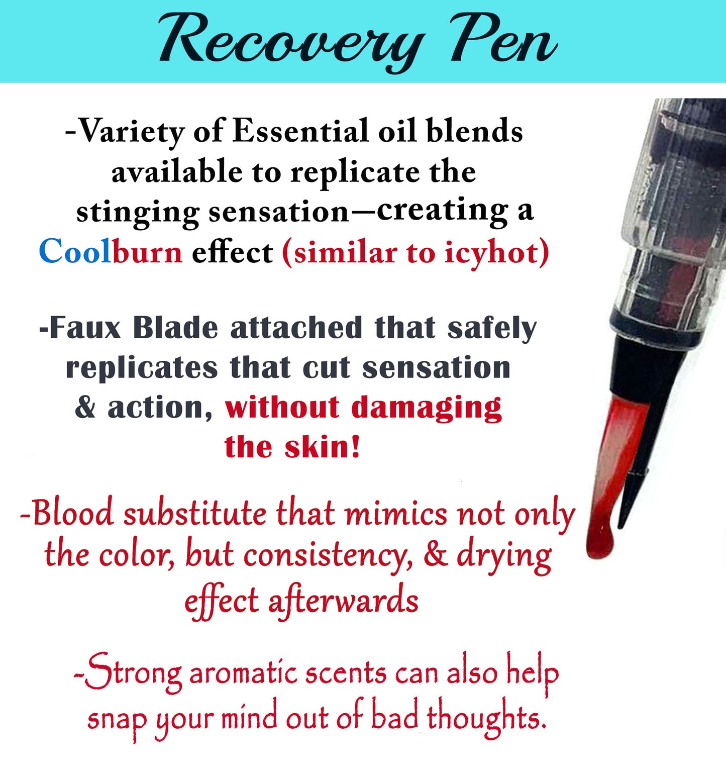 Self-Harm Recovery Pen (Self-Cut Harm Reduction Tool)