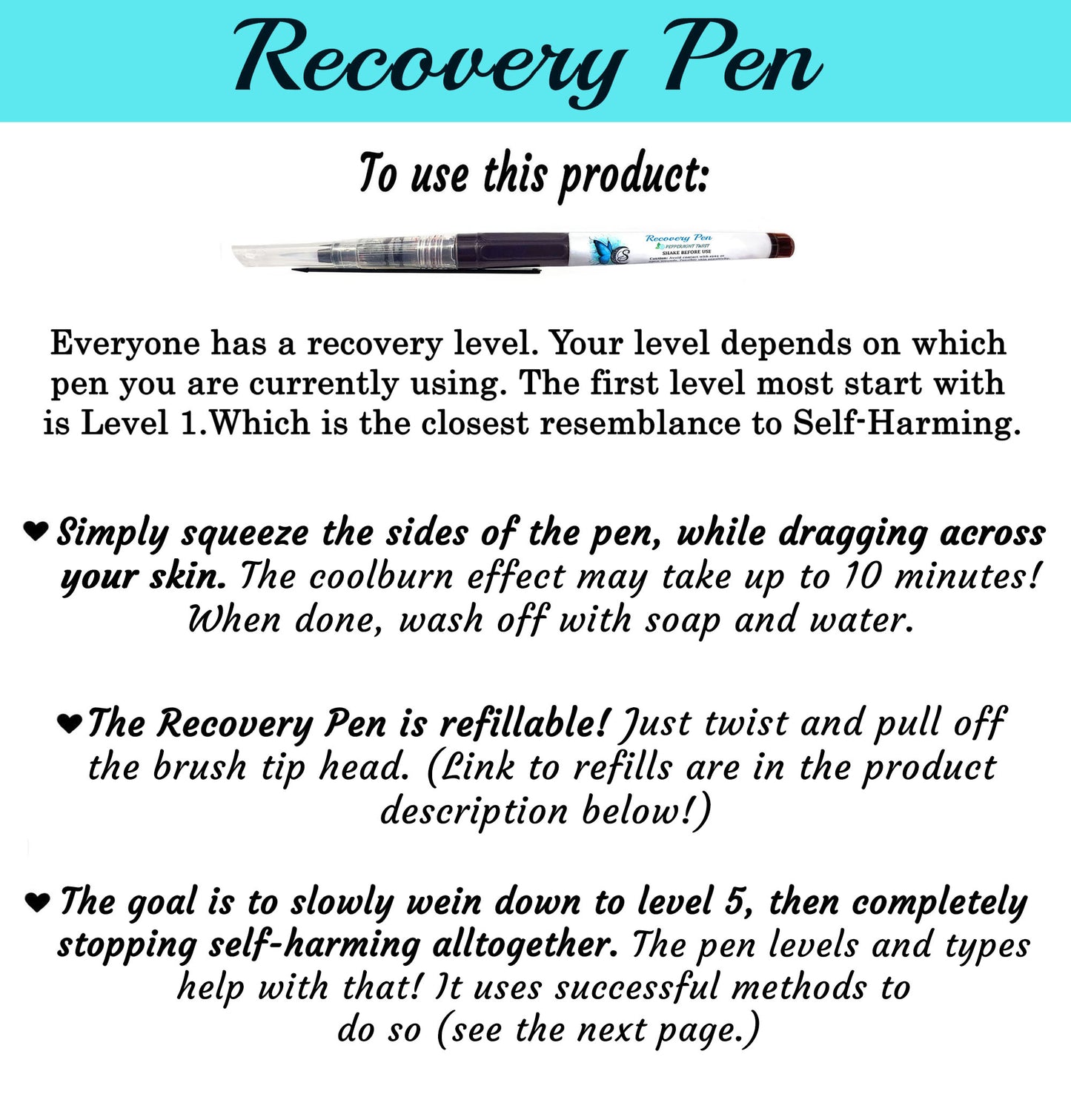 Self-Harm Recovery Pen