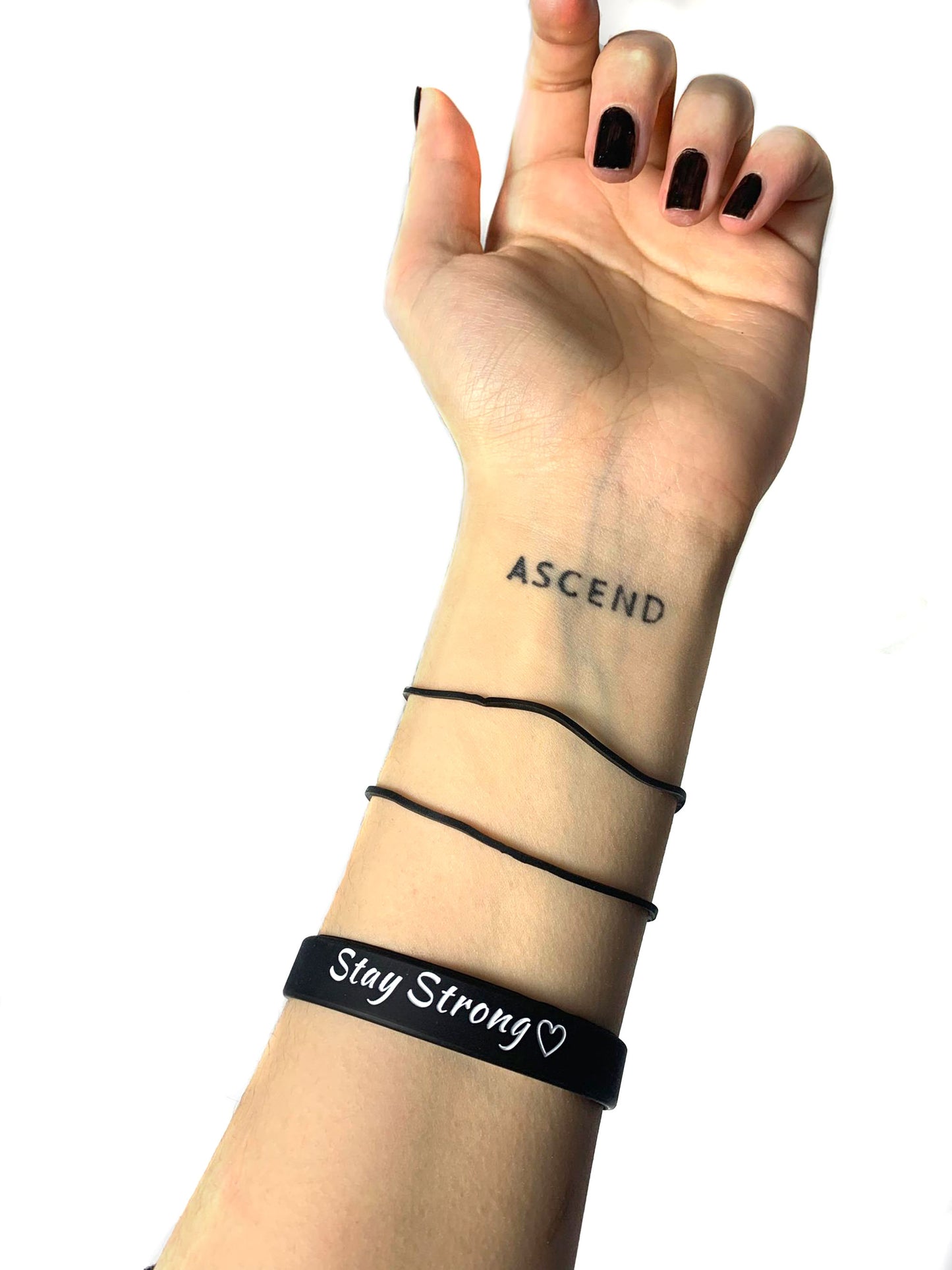 Stay Strong Wrist Band & Rubber Bands (Amanda Todd inspired Harm Reduction tool)