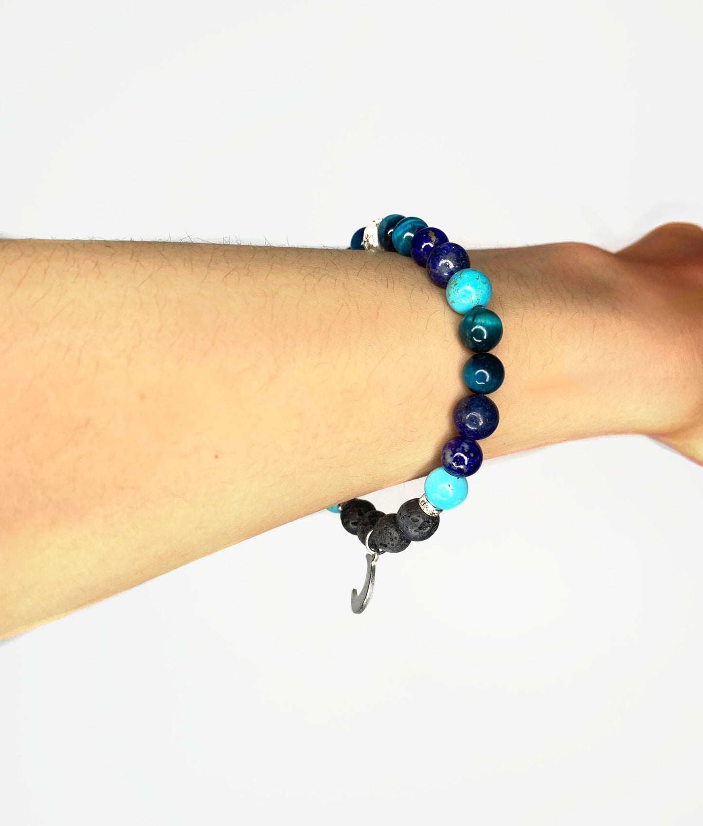 Anxiety Support Crystal Diffuser Bracelet (Customizable Charm) Blue