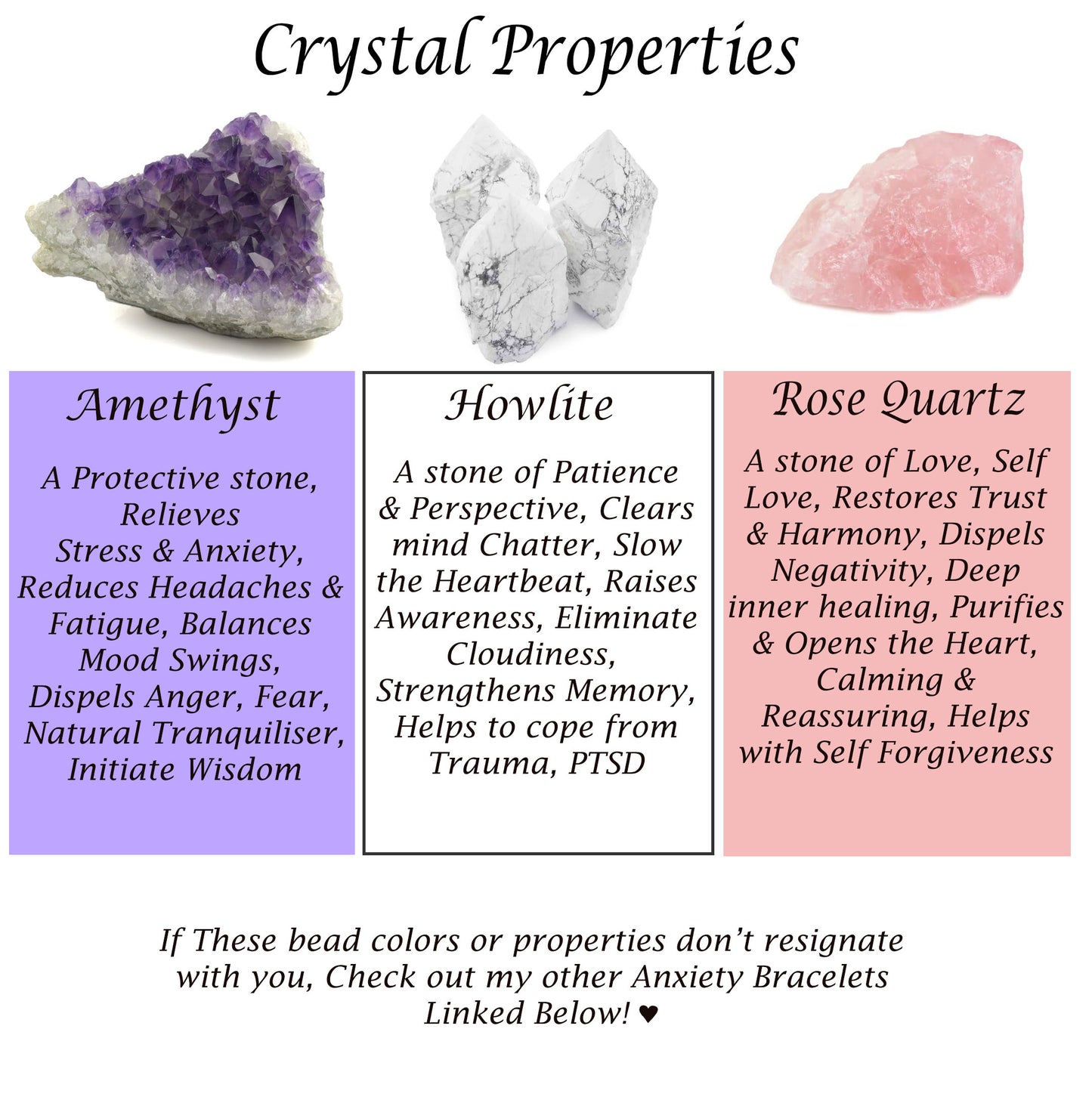 Anxiety Support Crystal Diffuser Bracelet (Customizable Charm) Pink/Purple