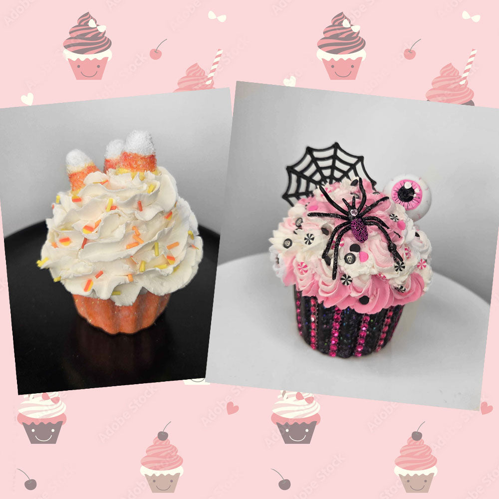 Fake Spooky Cupcakes, Spooky & Whimsical Decor, Fake Bakes