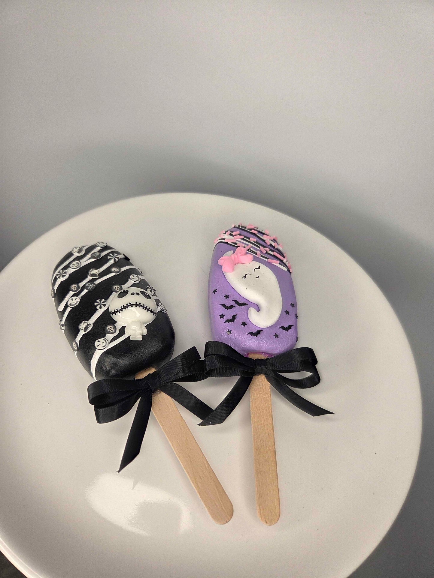 Fake Spooky Popsicle's, Jack Skellington, Spooky & Whimsical Decor, Fake Bakes