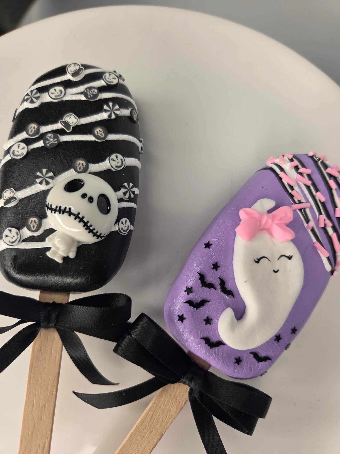 Fake Spooky Popsicle's, Jack Skellington, Spooky & Whimsical Decor, Fake Bakes