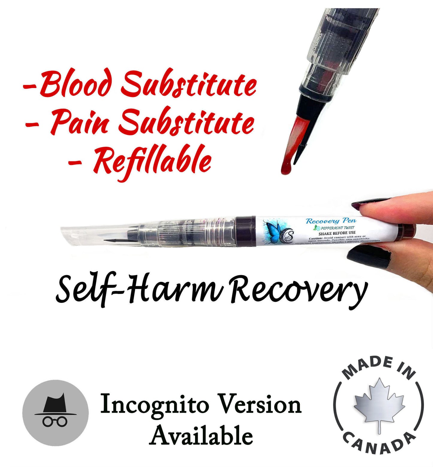 Self-Harm Recovery Pen (Self-Cut Harm Reduction Tool)