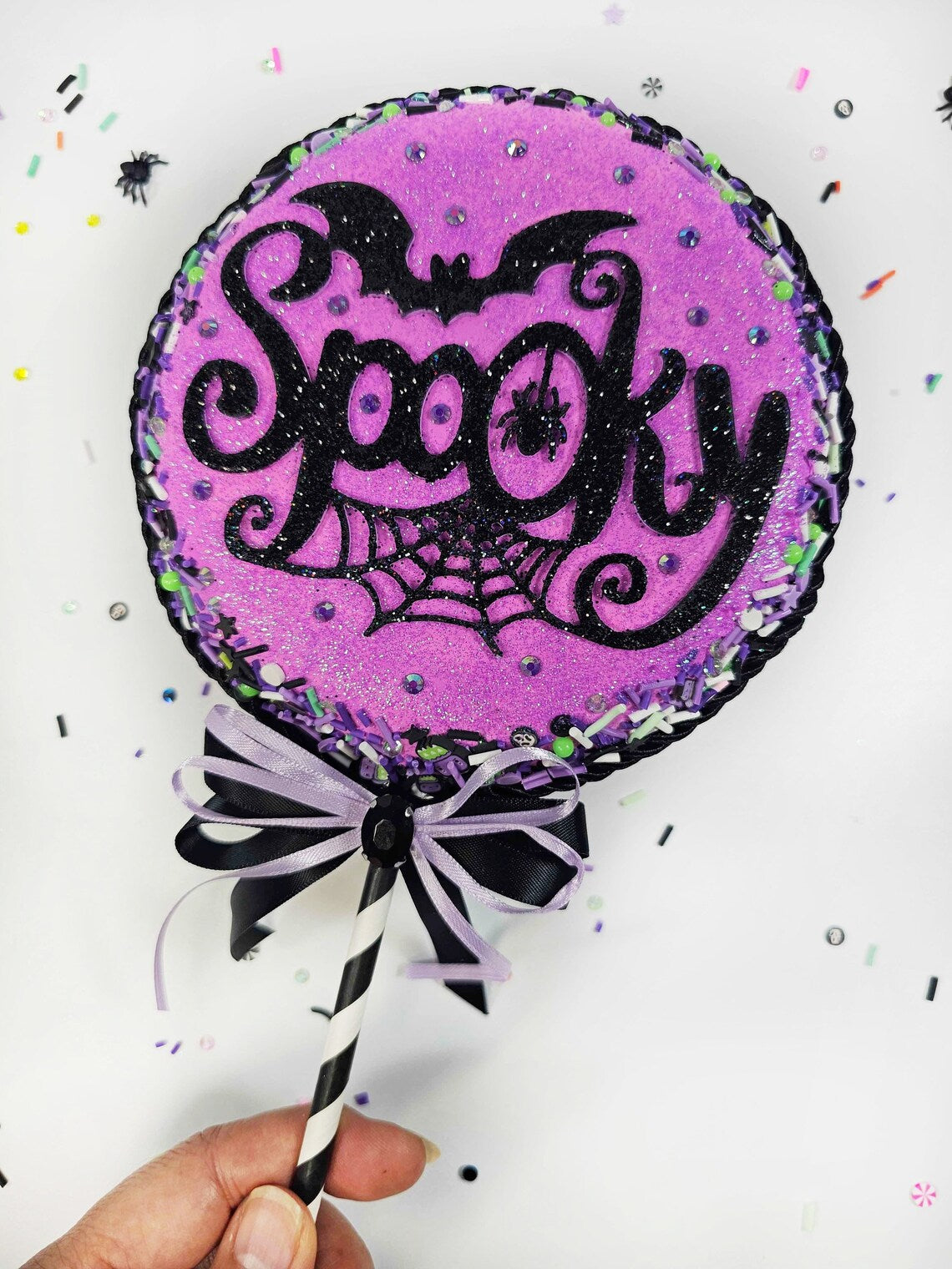 Spooky XL Halloween Lollipop, Food Prop, Halloween Themed, Whimsical Halloween, Tiered Tray Decor, Halloween Props