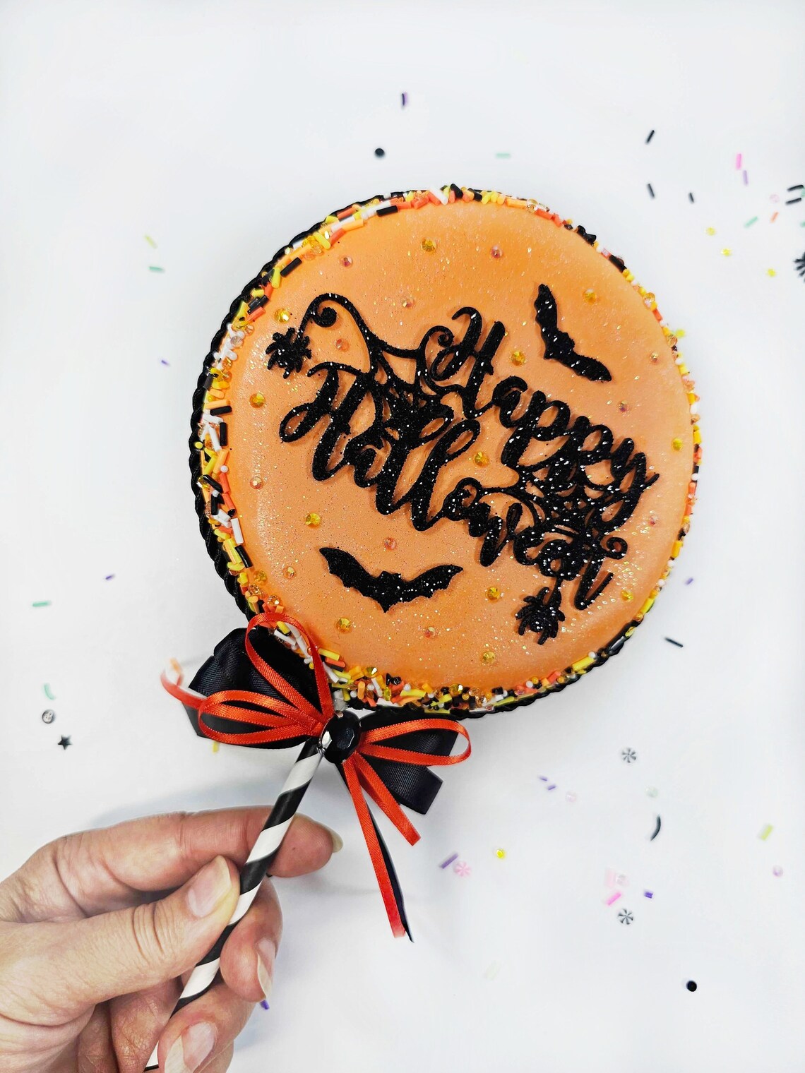 Spooky XL Halloween Lollipop, Food Prop, Halloween Themed, Whimsical Halloween, Tiered Tray Decor, Halloween Props