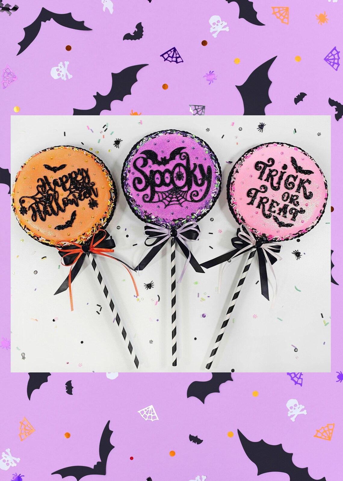 Spooky XL Halloween Lollipop, Food Prop, Halloween Themed, Whimsical Halloween, Tiered Tray Decor, Halloween Props