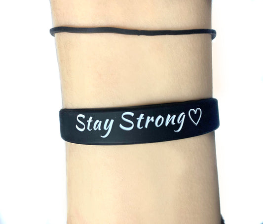 Stay Strong Wrist Band & Rubber Bands